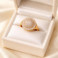 Artificial Zircon Ring – Golden